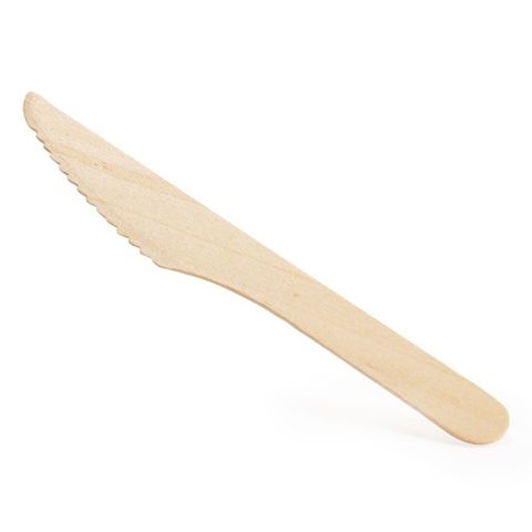 Knife-Wooden-16cm-100 Per Pkt