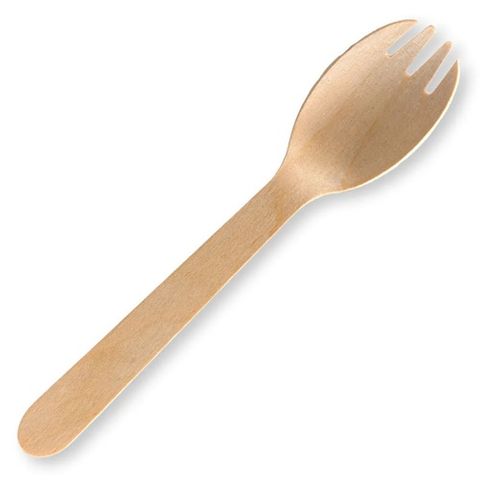 16cm Wooden Spork 2000'S Carton