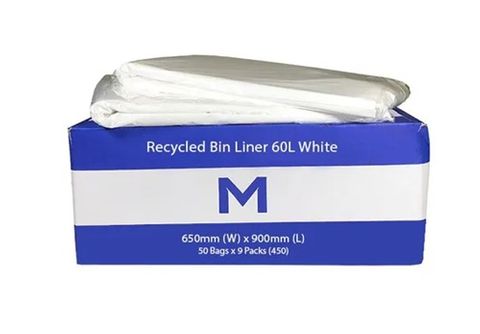 Recycled Bin Liner White 60L