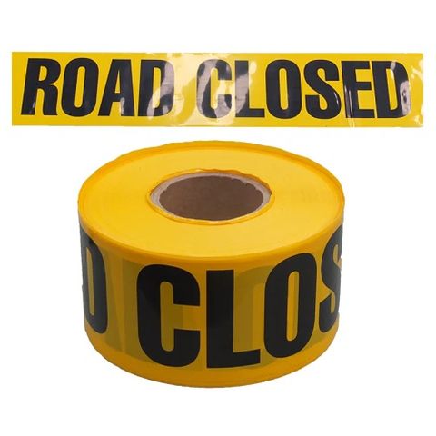 Road Closed Tape 100mm X 300M Roll