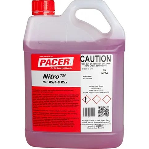 Pacer Nitro Car Wash & Wax 20 Ltr