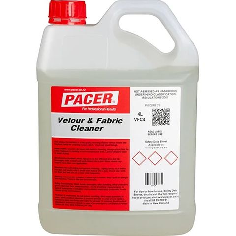 Pacer Velour & Fabric Cleaner 4 Ltr