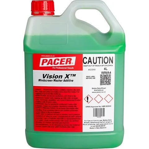 Pacer Vision X Window Washer Additive 4 Ltr