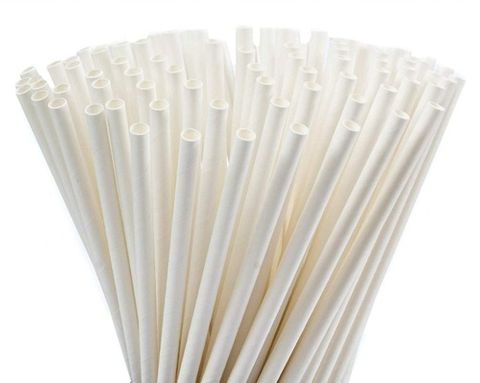 White Paper Straws 6mm X 197mm 250 Per Slv