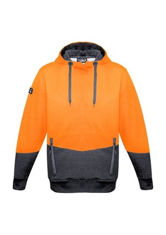 Hi Vis Jacquard Hoodie Orange/Char #