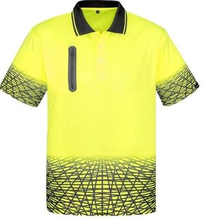 Syzmik Day Tracks S/S Yellow/Charcoal Polo