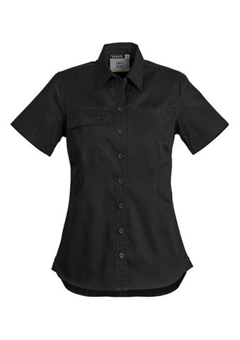Womens L/W Tradie S/S Shirt Black #