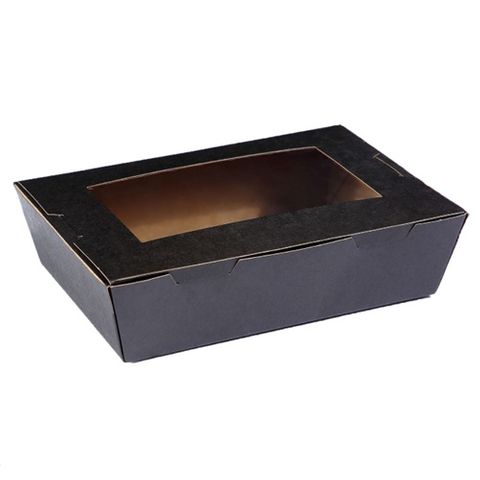 Window Lunch Box Med 1100ml Black