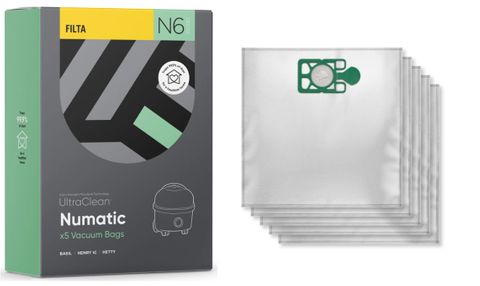 Filta N6-Ultraclean Numatic 8Lt 1C Bags 5/Pkt