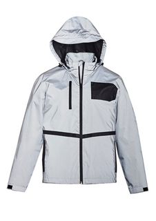 Unisex Reflective Waterproof Jacket Silver