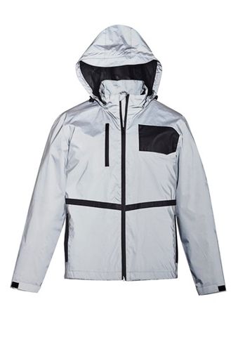 Unisex Reflective Waterproof Jacket Silver