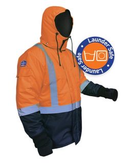 Iceking D/N Orange/Navy Freezer Jacket L-XL