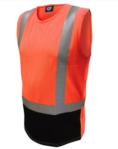 Caution D/N Orange/Black Singlet