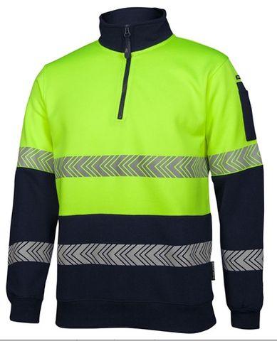 JB's S/Taped 1/2 Zip Lime/Navy Fleece