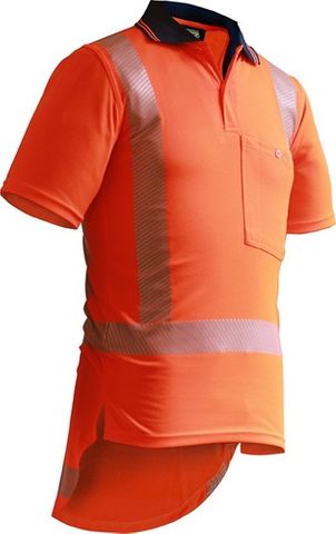 Caution TTMC S/S Segmented Polo