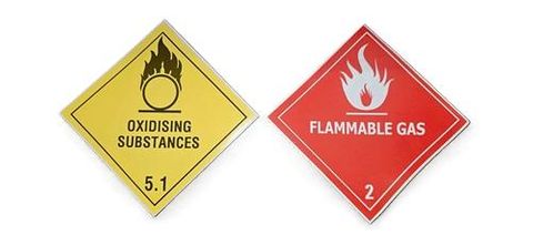 Dangerous Goods SA Label 100 X 100