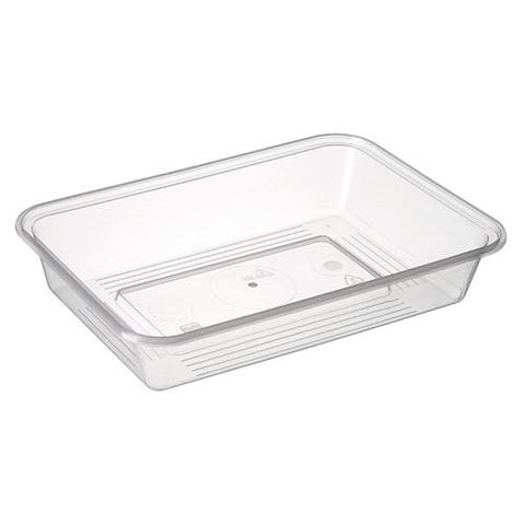 900ml Rect Plastic Tray 100 Per Slv