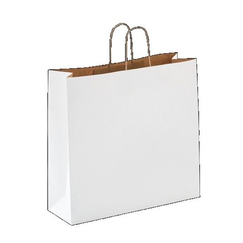 #26 White New York Twist Hdle Bag