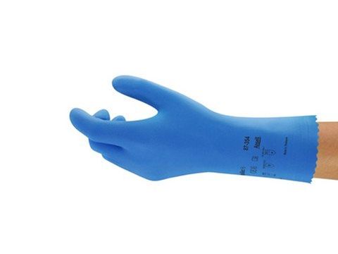 Premium Rubber Gloves Blue #7