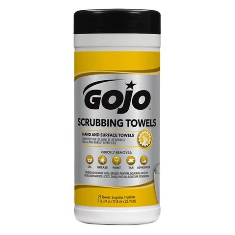 Gojo Scrubbing Towels 25 Wipes/Canister