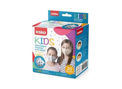 Kids 3 Ply Disposable Mask Robot 20 Per Pkt