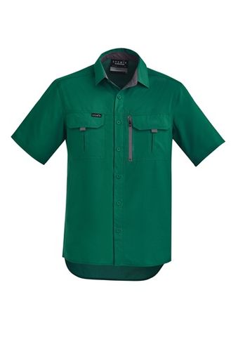 Syzmik Outdoor S/S Green Mens Shirt