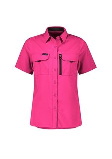 Syzmik Outdoor S/S Pink Womens Shirt 16