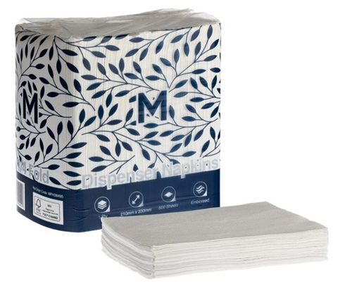 Dispenser-Servrite-Embossed-White-Napkins-500 Per pkt