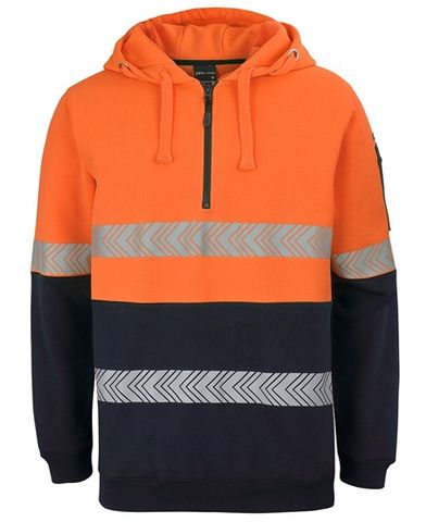 JB's Seg/Taped Orange/Navy 1/2 Zip Hoodie