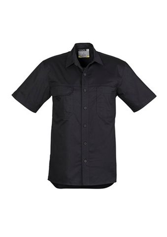 Syzmik Tradie S/S Black Mens Shirt
