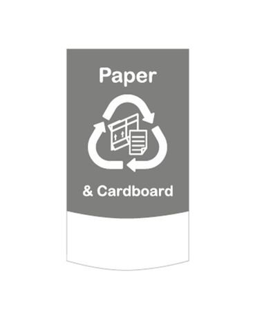 Recycling-SCS Square Bin Front Label Grey