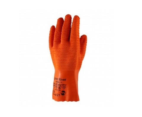 Rubber-Glove-Orange Grip #2XL Pair