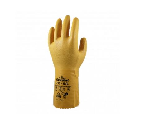 Chemical Glove-Showa 771 Nitrile Yellow