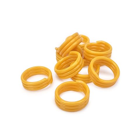 POULTRY SPIRAL LEG BANDS - YELLOW (20)