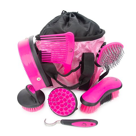 GROOMING KIT - GLITTER - PINK/BLACK