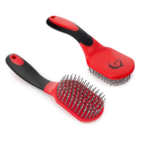 MANE & TAIL BRUSH - RED/BLACK