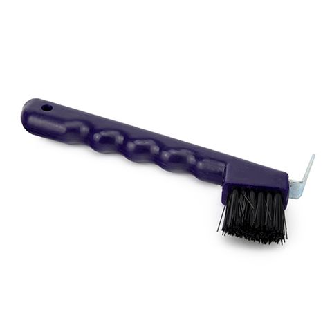 HOOF PICK WITH BRUSH - PURPLE