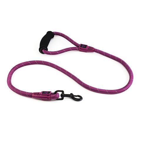 REFL ROPE LEASH FOAM HANDLE PURPLE