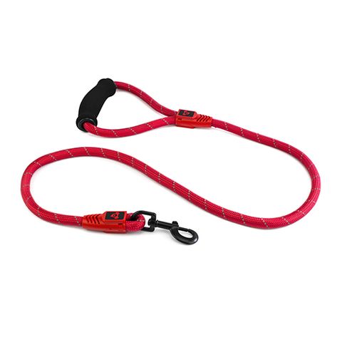 REFL ROPE LEASH FOAM HANDLE  RED