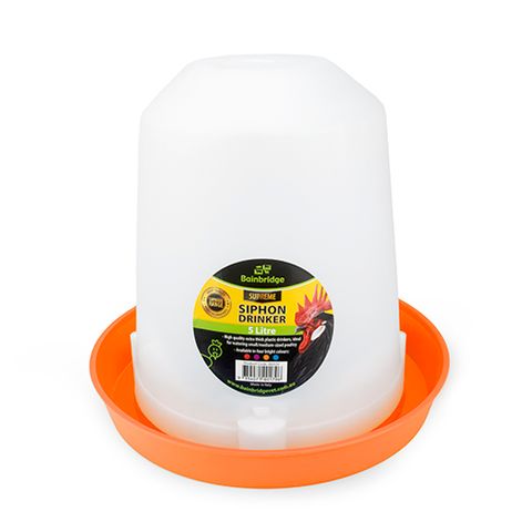 SUPREME POULTRY SIPHON DRINKER STRAIGHT - 5L-ORANGE