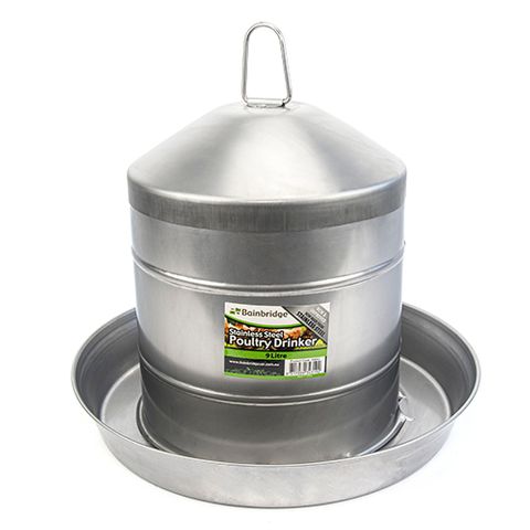 STAINLESS STEEL POULTRY DRINKER - 9 LTR