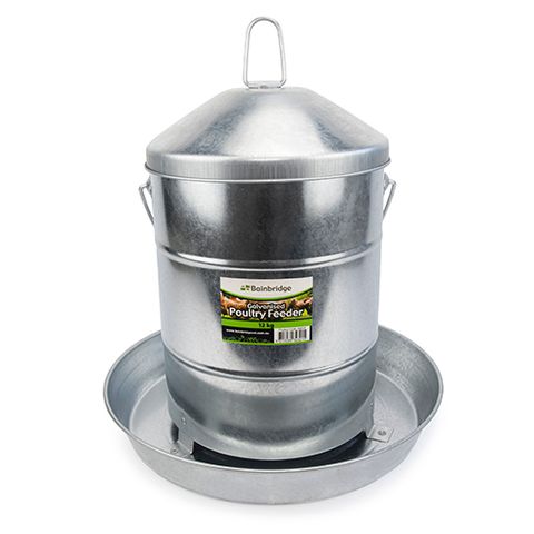 GALVANISED POULTRY FEEDER - 12 KG