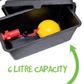 BLACK WATER TANK W COVER & BALL VALVE
