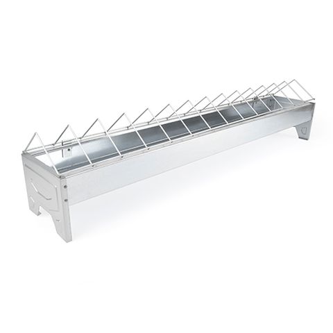 GALVANISED FEED TROUGH CHICKENS - 75CM