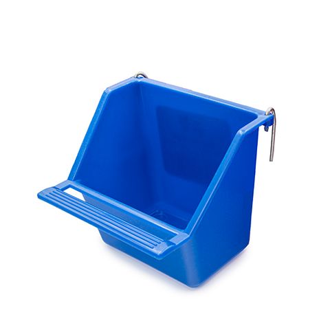 PLASTIC COOP CUP WITH PERCH - SMALL 7CM BLUE