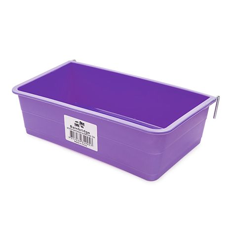 RECTANGLE FEEDER/DRINKER PLAS LARGE 23CM PURPLE