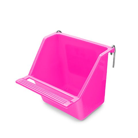 PLASTIC COOP CUP WITH PERCH - SMALL 7CM PINK