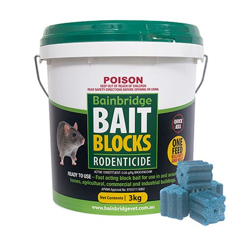 BAIN RODENT BAIT BLOCKS - 3KG (YELLOW)