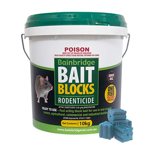 BAIN RODENT BAIT BLOCKS - 10KG (YELLOW)