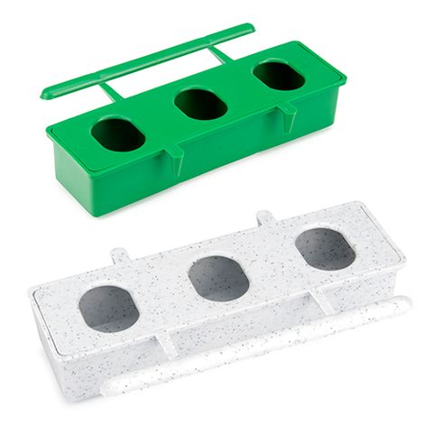 Plastic Bird Feeder - 3 Holes with Perch